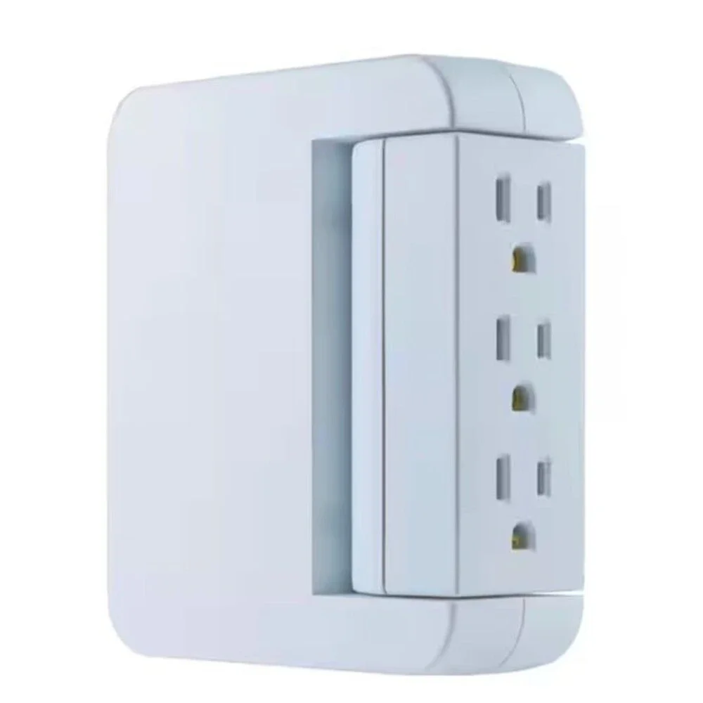 NEW General Electric 5-Outlet 2 USB Swivel Side-Access Surge Protector Tap